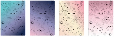 Набір зошитів учнівських 20 шт. Interdruk Premium Dreams Come True А5 + у лінію 12 аркушів (4 дизайни) (298607)