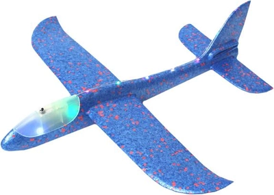 Метательный планер Maya Toys со световыми эффектами Синий (S186-14-2)