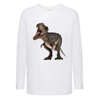Лонгслив реглан Парк Юрского Периода 0013 (Jurassic Park) белый (JPK wh 0013) 128 см