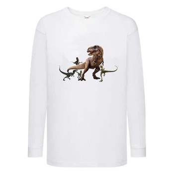 Лонгслив реглан Парк Юрского Периода 001 (Jurassic Park) белый (JPK wh 001) 104 см