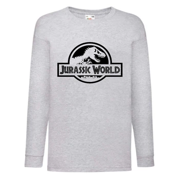 Лонгслив реглан Парк Юрского Периода 0010 (Jurassic Park) серый (JPK gry 0010) 152 см