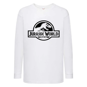 Лонгслив реглан Парк Юрского Периода 0010 (Jurassic Park) белый (JPK wh 0010) 116 см