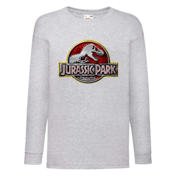 Лонгслив реглан Парк Юрского Периода 007 (Jurassic Park) серый (JPK gry 007) 164 см