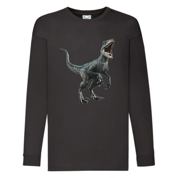 Лонгслив реглан Парк Юрского Периода 0016 (Jurassic Park) черный (JPK blc 0016) 152 см