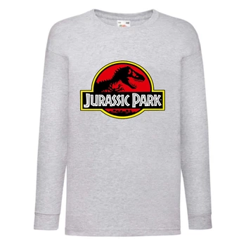 Лонгслив реглан Парк Юрского Периода 006 (Jurassic Park) серый (JPK gry 006) 128 см