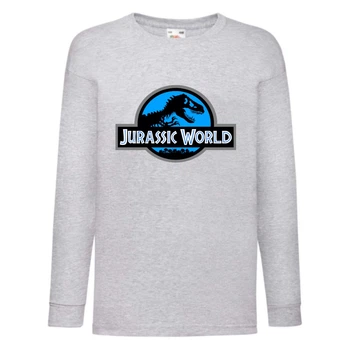 Лонгслив реглан Парк Юрского Периода 009 (Jurassic Park) серый (JPK gry 009) 104 см