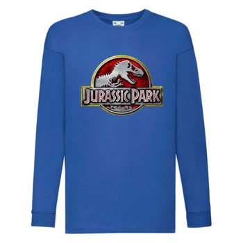 Лонгслив реглан Парк Юрского Периода 007 (Jurassic Park) синий (JPK blu 007) 152 см