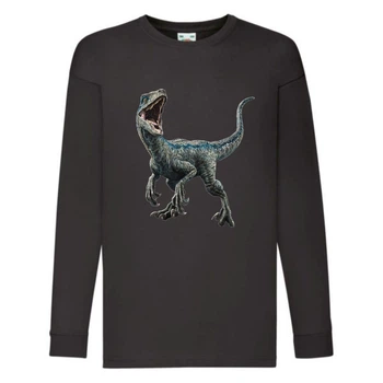 Лонгслив реглан Парк Юрского Периода 003 (Jurassic Park) черный (JPK blc 003) 164 см