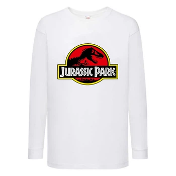 Лонгслив реглан Парк Юрского Периода 006 (Jurassic Park) белый (JPK wh 006) 128 см