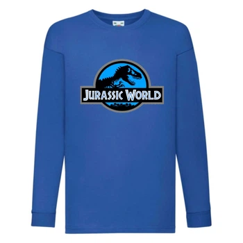 Лонгслив реглан Парк Юрского Периода 009 (Jurassic Park) синий (JPK blu 009) 152 см