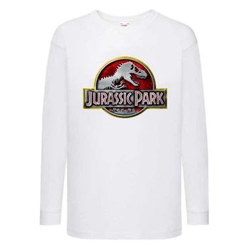 Лонгслив реглан Парк Юрского Периода 007 (Jurassic Park) белый (JPK wh 007) 128 см