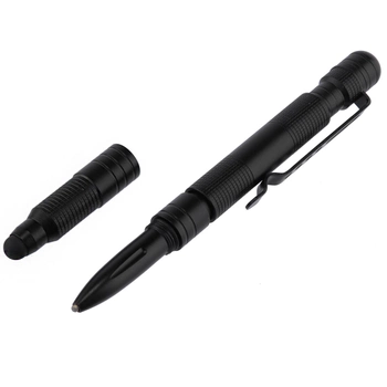 Ручка тактическая MFH "Tactical-Profi" со стилусом и ключом от наручников черная (37545)