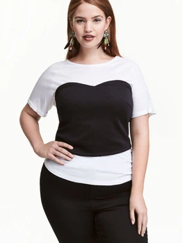Топ женский H&M 0407203 4XL Черный (KZ2000000936727_KAY2000000936727)