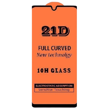 Захисне скло Fiji 21D Full Glue для Xiaomi Mi Note 10 Lite ДО ЗАОКРУГЛЕНЬ чорне 0,3 мм в упаковці