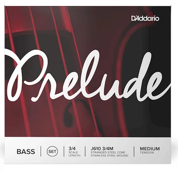 Струны для контрабаса D'ADDARIO PRELUDE BASS STRING SET 3/4 Scale Medium Tension