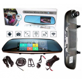 Автомобильный видеорегистратор зеркало TVT DVR FULL HD D35 Черный (1D35)