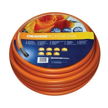 Шланг садовый Tecnotubi Orange Professional для полива диаметр 5/8 дюйма, длина 15 м (OR 5/8 15)