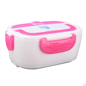 Ланч бокс с подогревом от прикуривателя 12в The Electric Lunch Box розовый