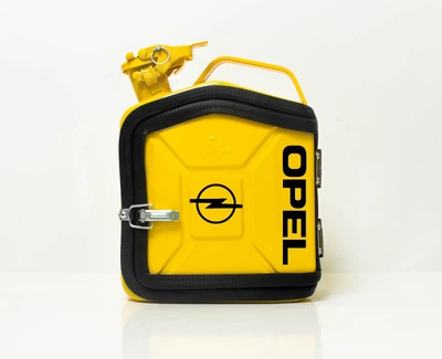 Подарок для мужчин Канистра-бар 5 л с маркой авто Opel Жёлтая + 2 стакана в подарок Shop Monkeys (KA-Opel-4726)