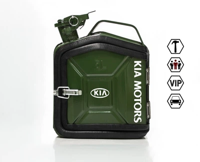Подарок для мужчин Канистра-бар 5 л с маркой авто KIA Хаки + 2 стакана в подарок Shop Monkeys (KA-KIA-4509)