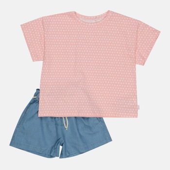 Костюм (футболка + шорты) Бемби KS658-981 Светло-розовый/Синий
