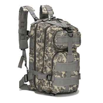 Тактичний штурмової військовий рюкзак 25 літрів Сірий піксель HunterArmor