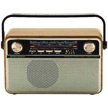 Радио аккумуляторное с Bluetooth и пультом управления Kemai Retro Gold MD-505-BT