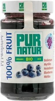 Джем PurNatur з чорниці без додавання цукру Органічний 250 г (5410986947421)