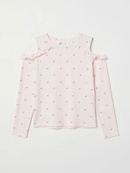 Лонгслив з відкритими плечима H&M 0626654 170 cm (75437170cm) Рожевий