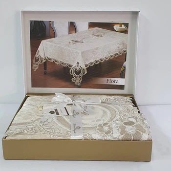 Скатертина Велюр Maison Royale 160x220 Flora Cappucino