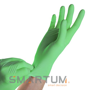 Рукавички нітрилові одноразові нестерильні SFM без пудри 3.8 г розмір M 100 шт - 50 пар Зелені