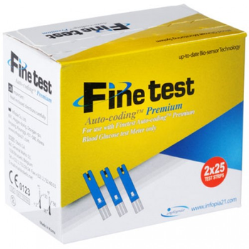 Тест-смужки для глюкометрів Finetest premium №50 (837-6508)