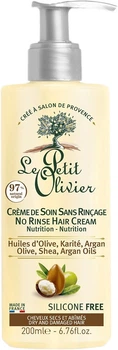 Незмивний крем для волосся Le Petit Olivier No-Rinse Hair Cream з оліями оливи, аргани та Ши 200 мл (3549620008401)