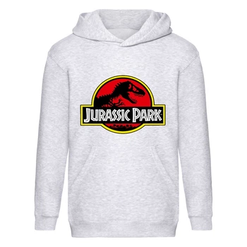 Худи детская Парк Юрского Периода 006 (Jurassic Park) серый (JPK gry 006) 140 см