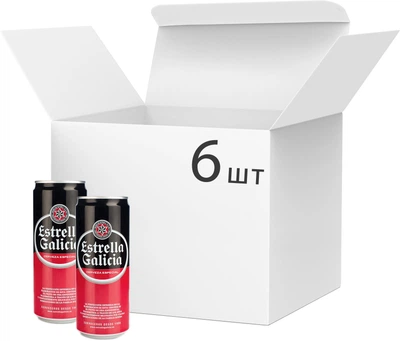 Estrella Galicia Cerveza Especial світле фільтроване 0,33 л × 6