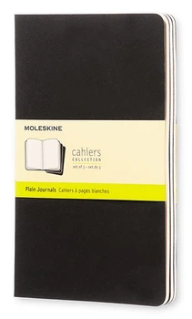 Набір зошитів Moleskine Cahier середній 13 х 21 см нелінований чорний