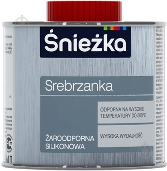 Эмаль Sniezka термостойкая серебрянка Srebrzanka серебряный (0,5 л) Серебрисая (563)