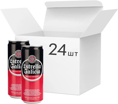 Estrella Galicia Cerveza Especial світле фільтроване 0,5 л × 24