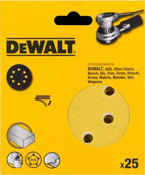 Шліфувальний круг самоклейний DeWalt 125 мм P60 25 шт. (DT3112XM)