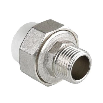 Муфта розбірна Valtec PPR DN 20x1/2" з зовнішньою різьбою (VTp.761.0.02004) Білий