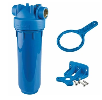 Фильтр-колба для холодной воды Atlas Filtri DP MONO AB Dn 1/2" 45° Высота 10" (голубой) ZA1380302