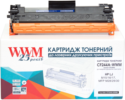 Картридж WWM для HP LJ M15/16/17, MFP M28/29/30 аналог CF244A Black (CF244A-WWM)