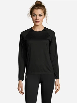 Лонгслив длинный женский Sol's Sporty Lsl Women 02072312 L Черный (3660731281498)