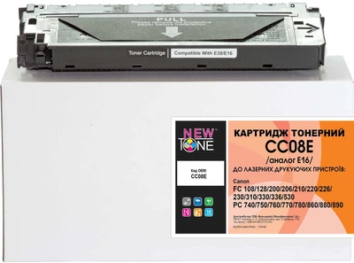 Картридж NewTone для Canon FC-128/230/310/330 аналог E16 Black (CC08E)