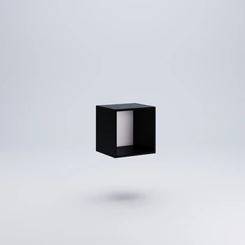 Полка навесная в гостиную из ЛДСП Box-10 черный глянец MiroMark
