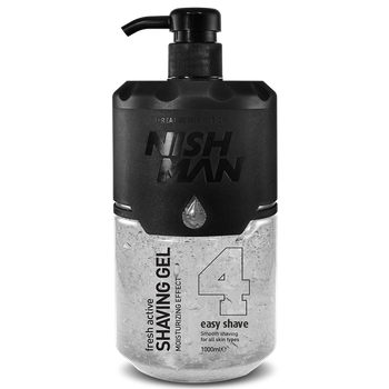 Гель для бритья Nishman №4 Easy Shave Shaving Gel (Прозрачный) с дозатором 1000мл