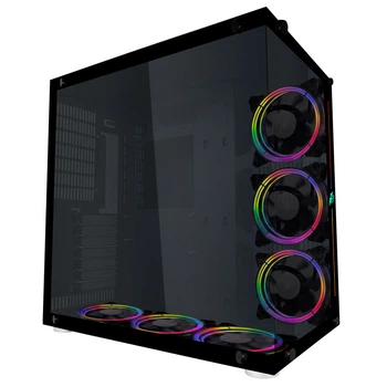 Корпус 1stPlayer SP8-G3 RGB LED Black без БЖ