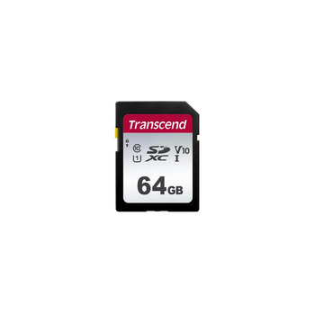 Карта памяти Transcend SDXC 64GB UHS-I U1 V10 (TS64GSDC300S)