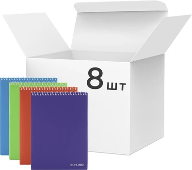 Набір блокнотів Economix А5 у клітинку 80 аркушів 8 шт. (E20320)