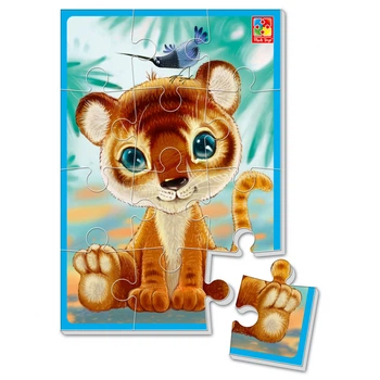Мягкие пазлы Vladi Toys А5 "Тигренок" VT1103-56 рус